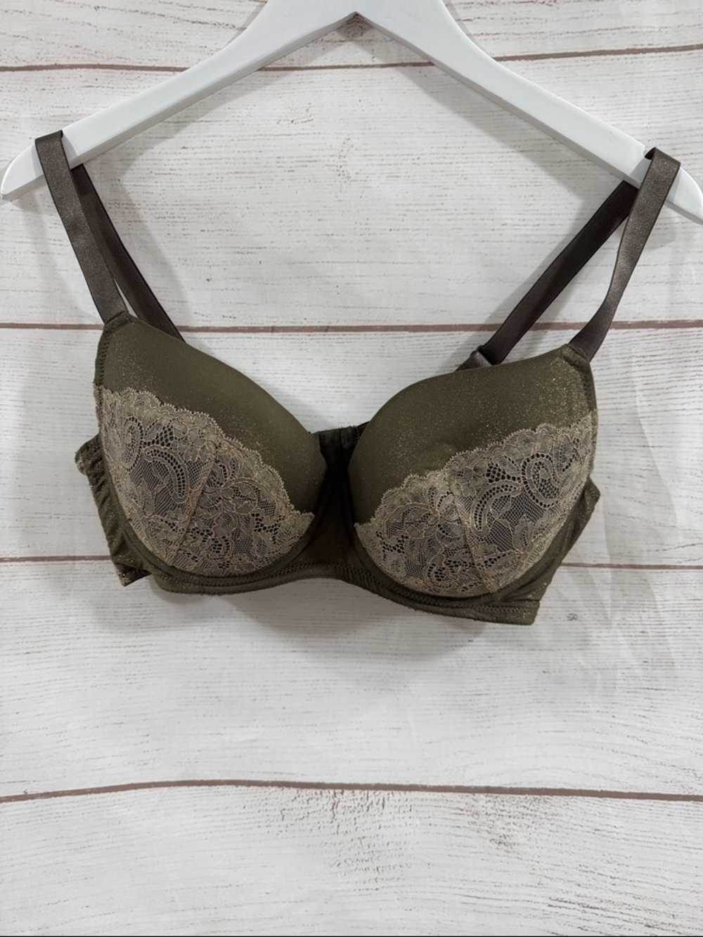 intimissimi Elegant Lace Women’s Bra - olive green size 36C